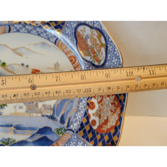 Vntg OMC Otagiri Japanese Imari 9 3/4" Bowl & 4 1/2" Vase Set Porcelain Stunning - Picture 12 of 13